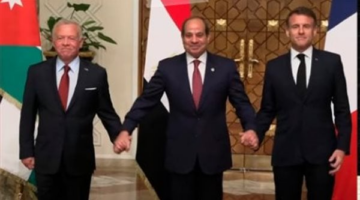 قمة القاهرة.. السيسي والملك عبد الله وماكرون يرفضون الهجمات الإسرائيلية على غزة