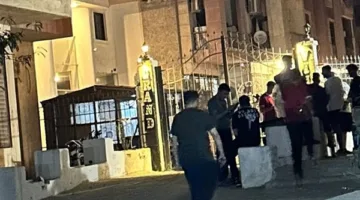 إخماد حريق في برج سكني داخل مجمع سكني بالقرب من استوديو مصر في الهرم.